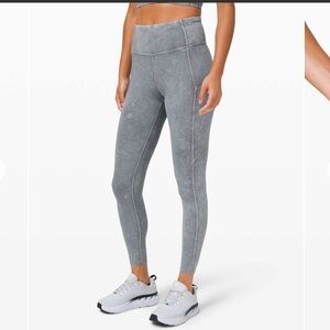 Lululemon Fast and Free High Rise Tight 25" *Ice Dye Size 4 (Limited Edition)